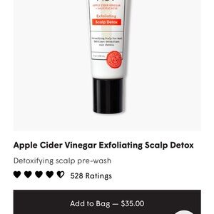 ACV exfoliating scalp detox